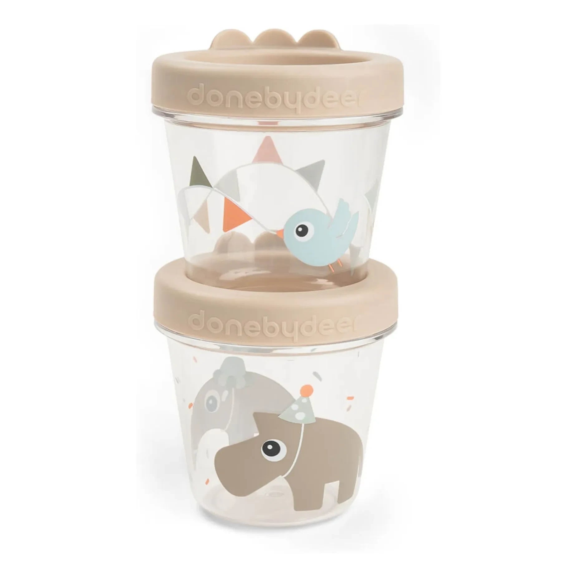 Done by deer - Celebration Tritan Lunchboxen - 2er Set | Sand