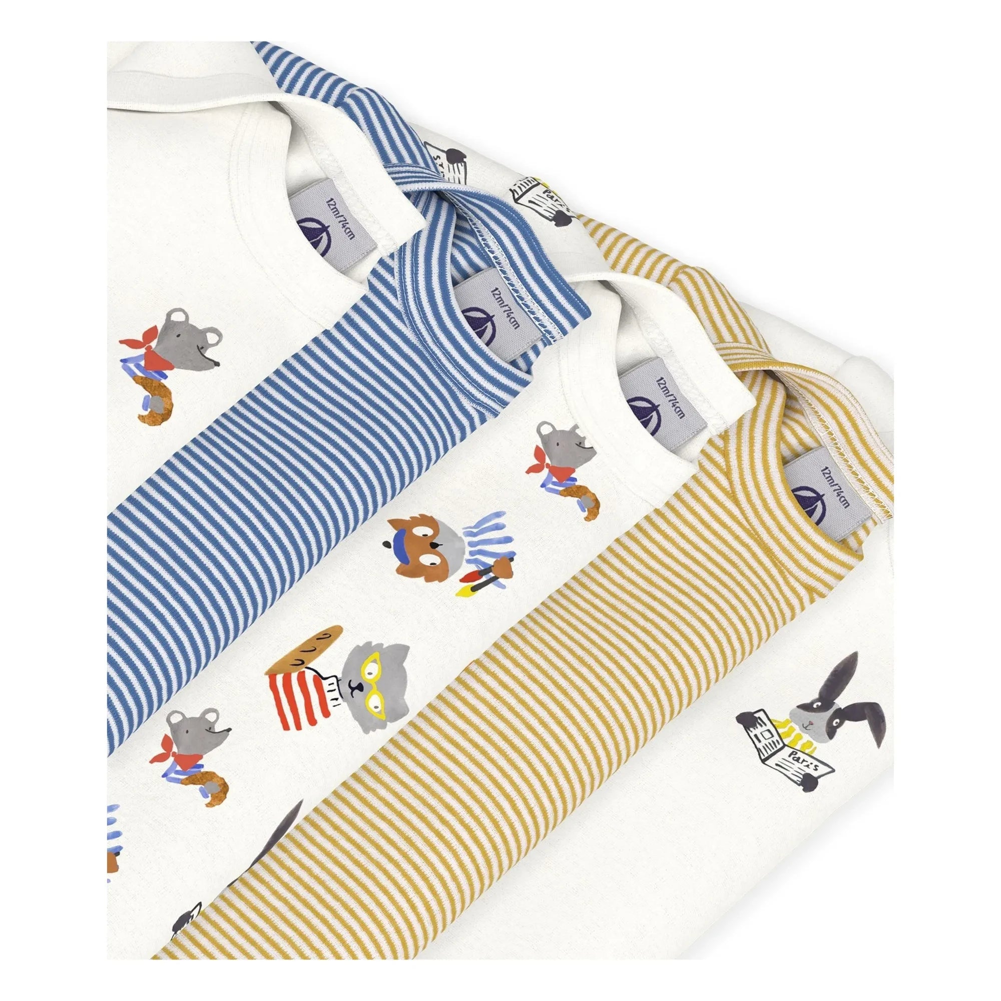 Petit Bateau - 5'li Organik Pamuk Hayvan Body Seti | Beyaz