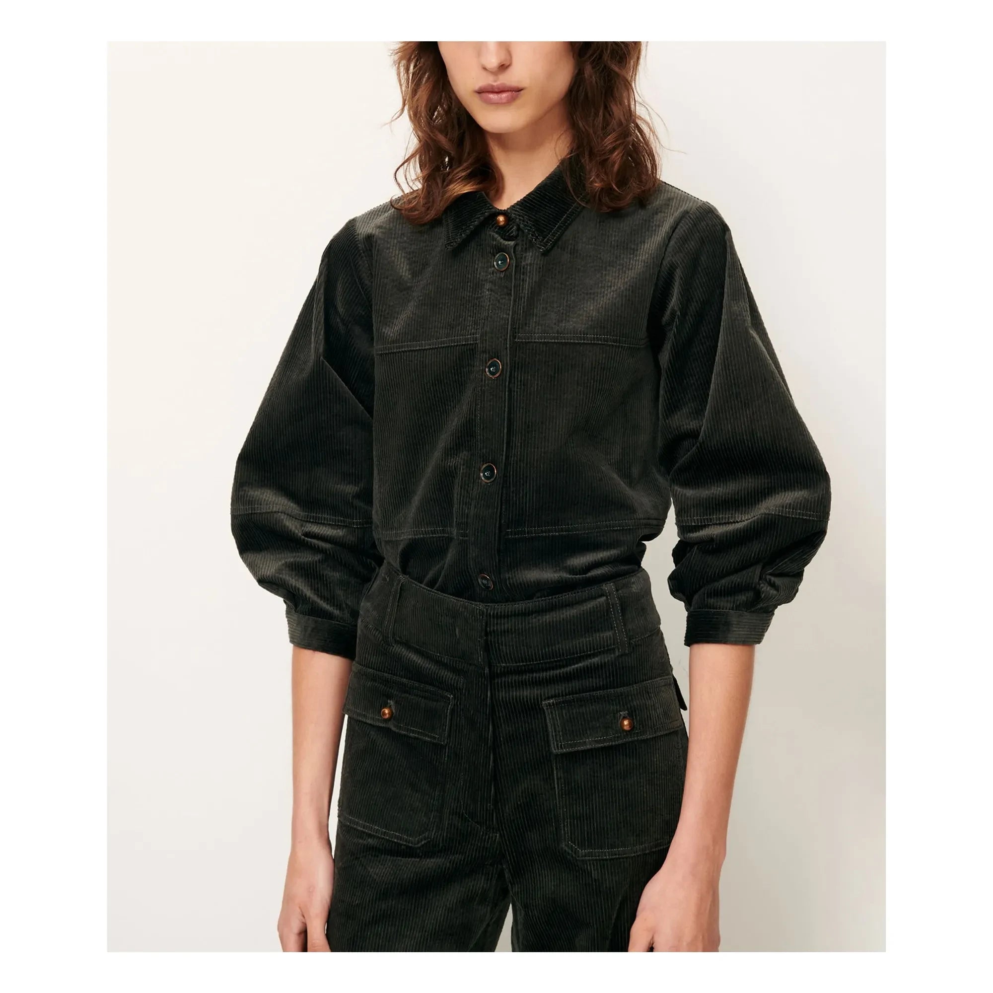 Sessùn - Leotown Organik Pamuklu Overshirt | Koyu gri