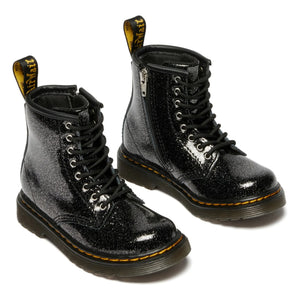 Dr Martens - 1460 J Glitzer Schnürstiefel | Glänzendes Schwarz