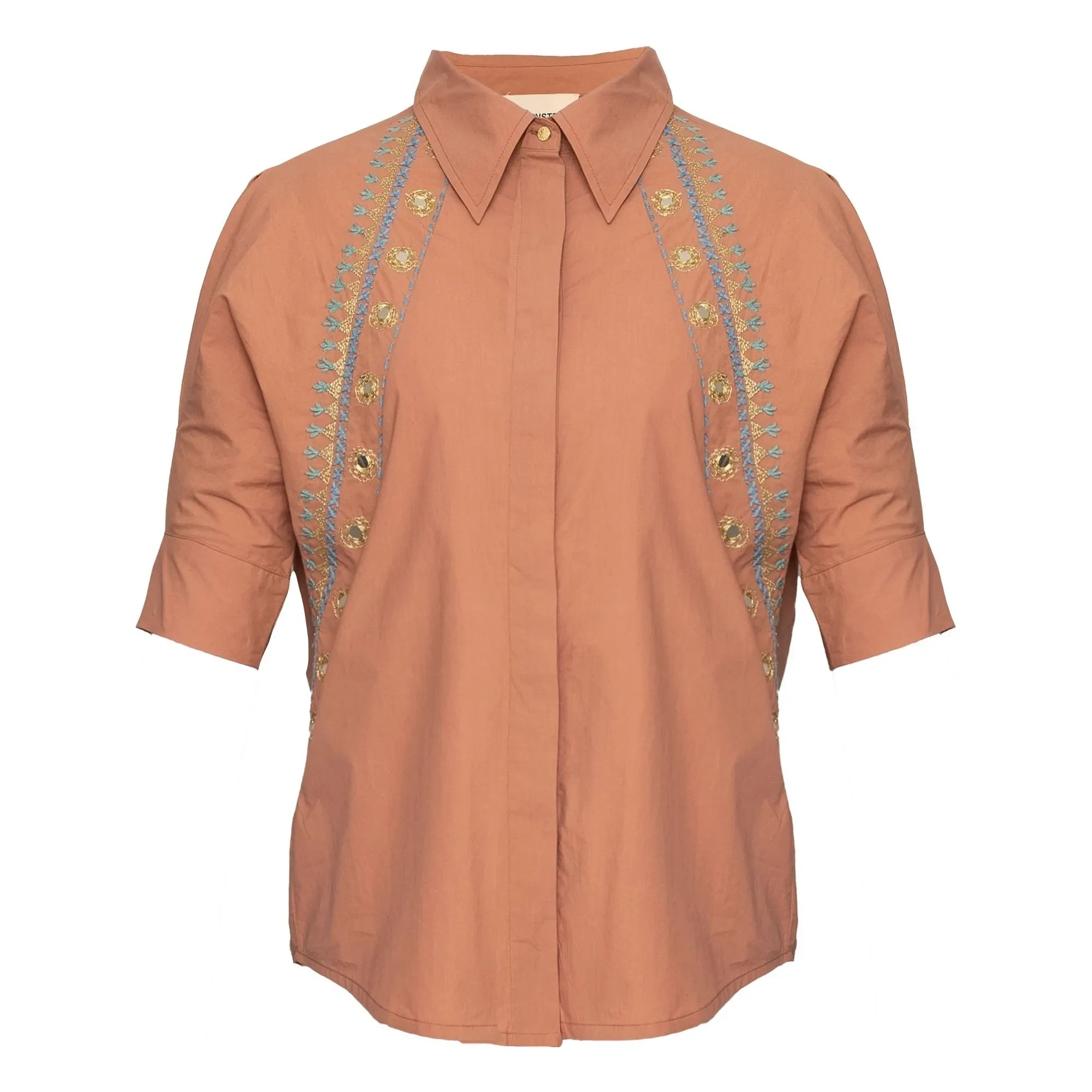 Virginie de Vinster - Udaipur-Bluse | Grün