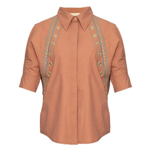 Virginie de Vinster - Udaipur-Bluse | Grün