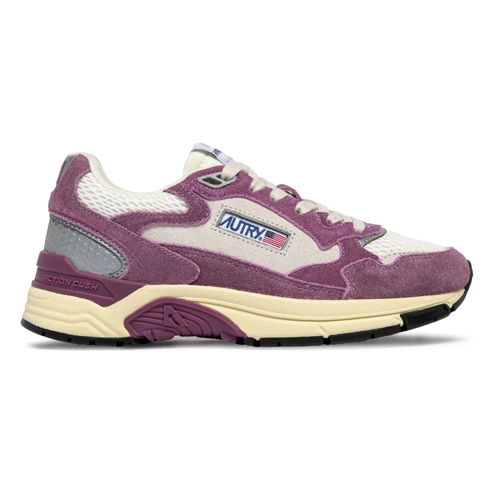 Autry - Basket Hyperway Low Zweifarbiger Wildleder | Lila