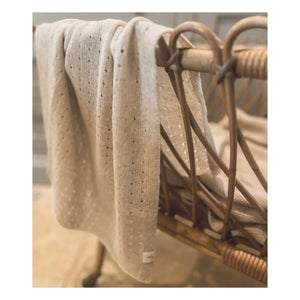 My Little Freckle - Bio-Baumwolle Pointelle Decke | Beige