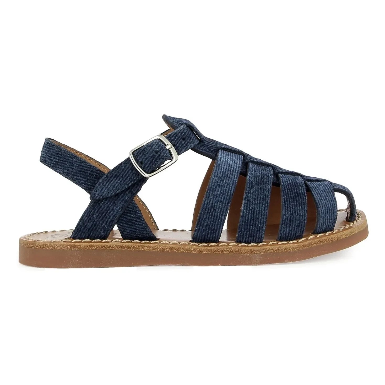 Pom d'Api - Sandalet Beach-Stitch Dad | Denim
