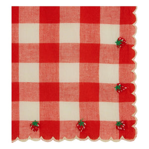 Emile et Ida - Bestickte Serviette | Rot