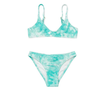 Lison Paris - 2-teiliger Badeanzug Taha'a Tie and Dye | Türkis