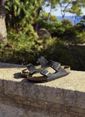 BIRKENSTOCK - Arizona Süet Sandalet | Koyu gri