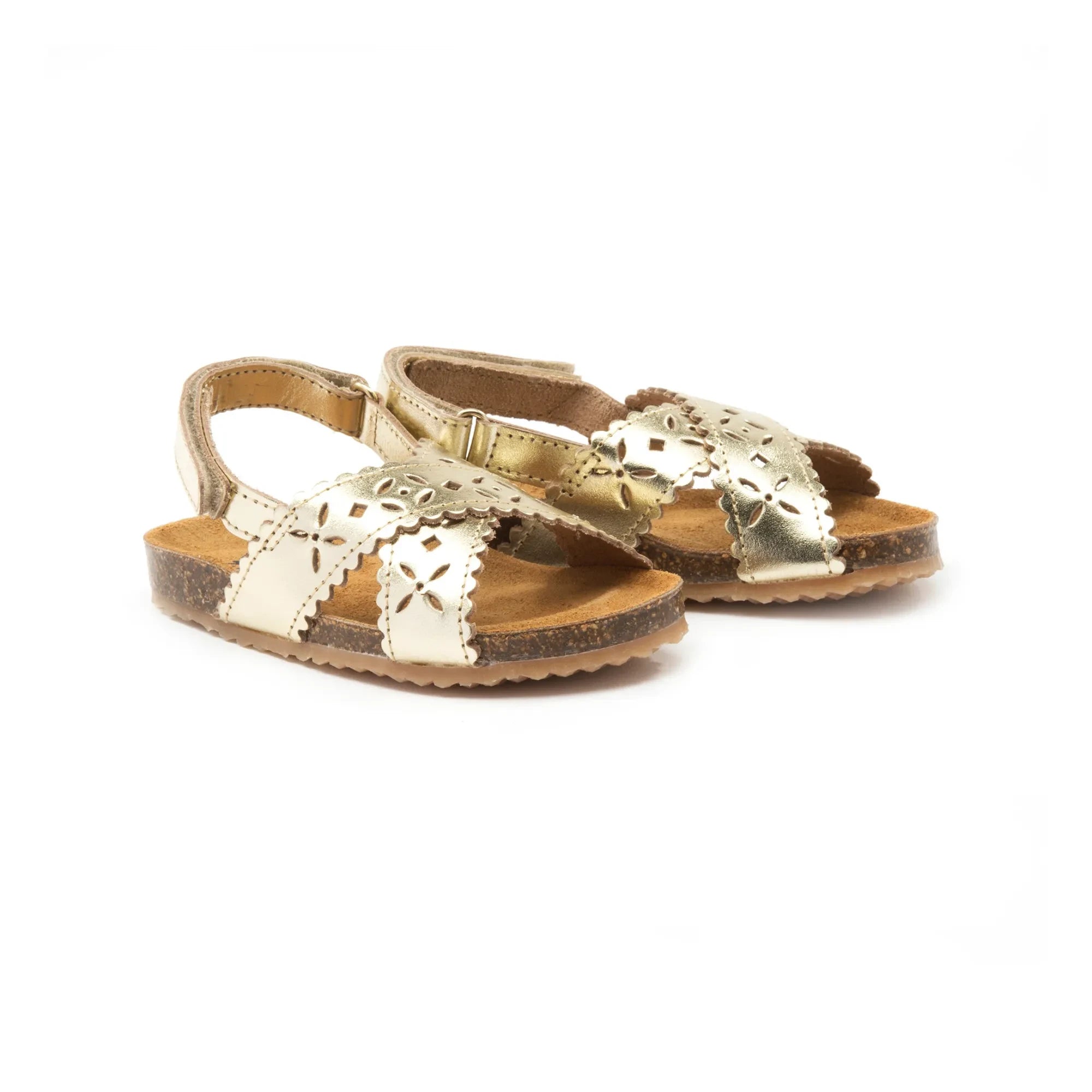 Pèpè - Two Con Me - Sandalen mit perforierten Kreuzbändern | Gold