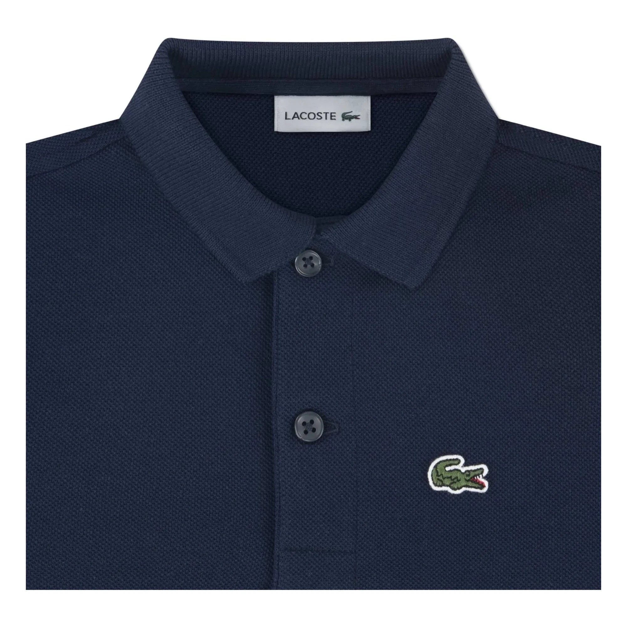 Lacoste - Marineblaues Polo mit Logo