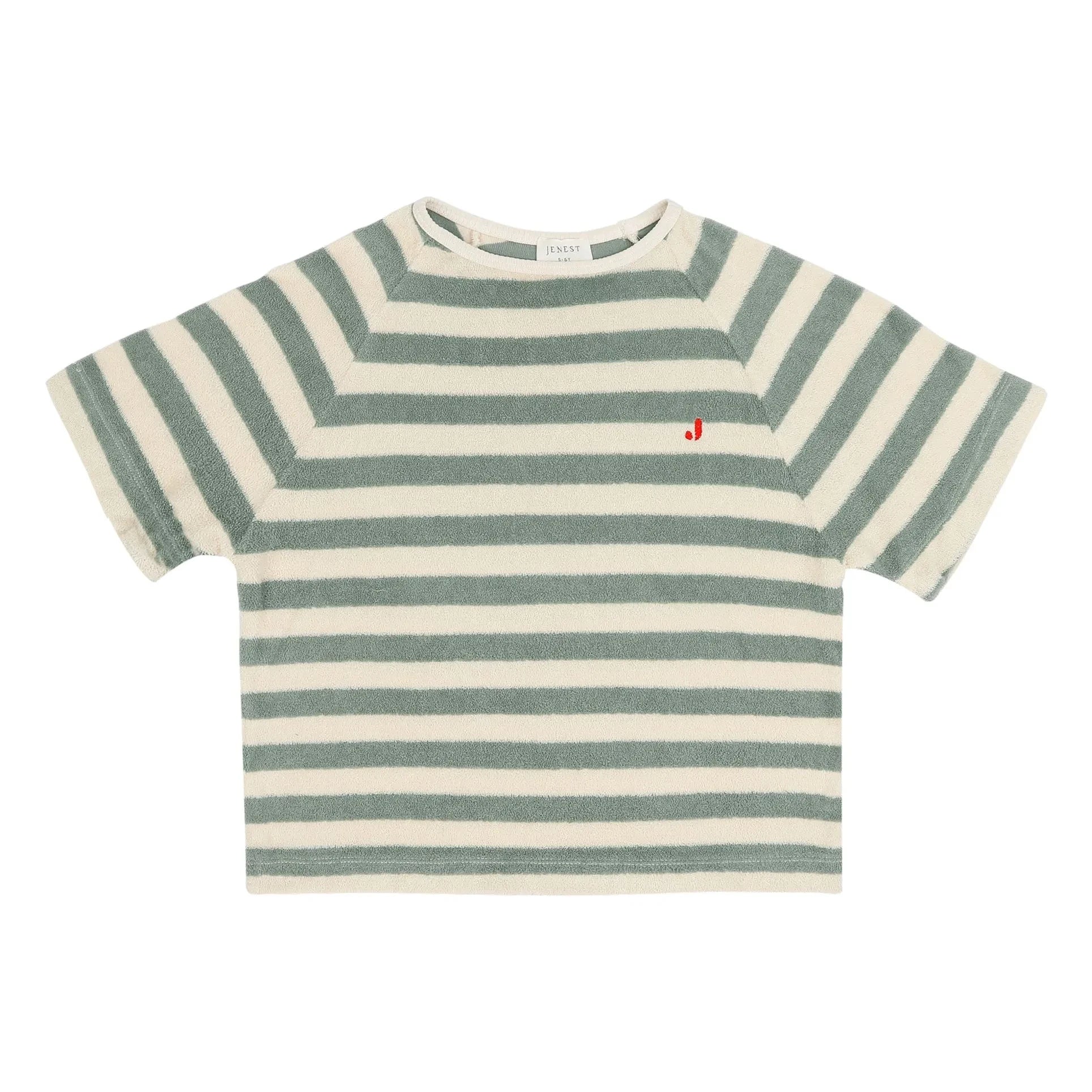 Jenest - To Rayé Bio-Baumwoll-T-Shirt | Khaki
