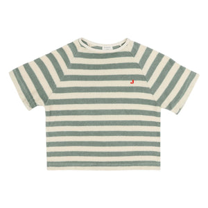 Jenest - To Rayé Bio-Baumwoll-T-Shirt | Khaki
