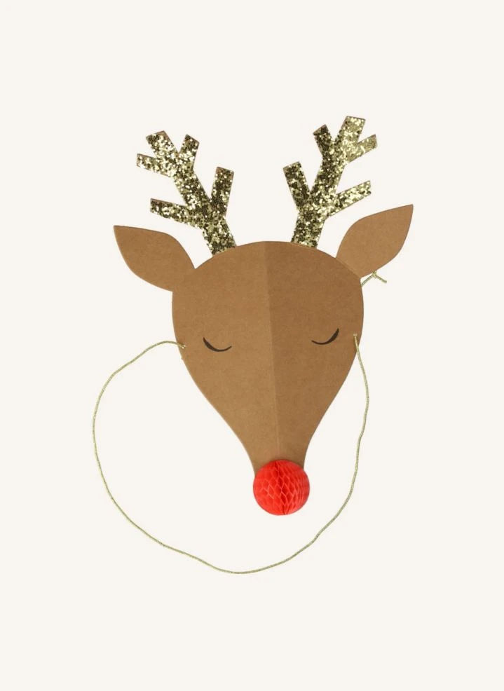 Meri Meri - Lustige Rentier-Weihnachtshüte - 6er Set