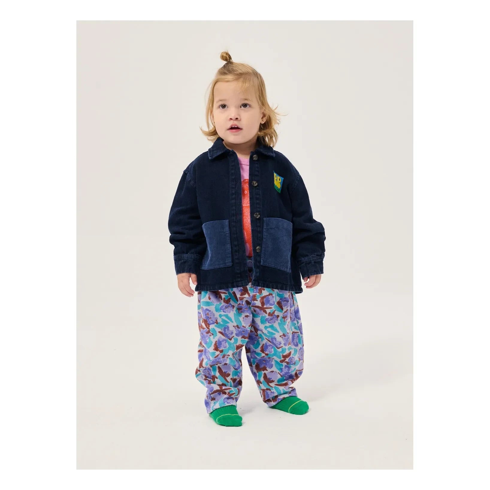 Bobo Choses - Bebek Denim Geri Dönüştürülmüş Pamuk Gömlek | Koyu Mavi