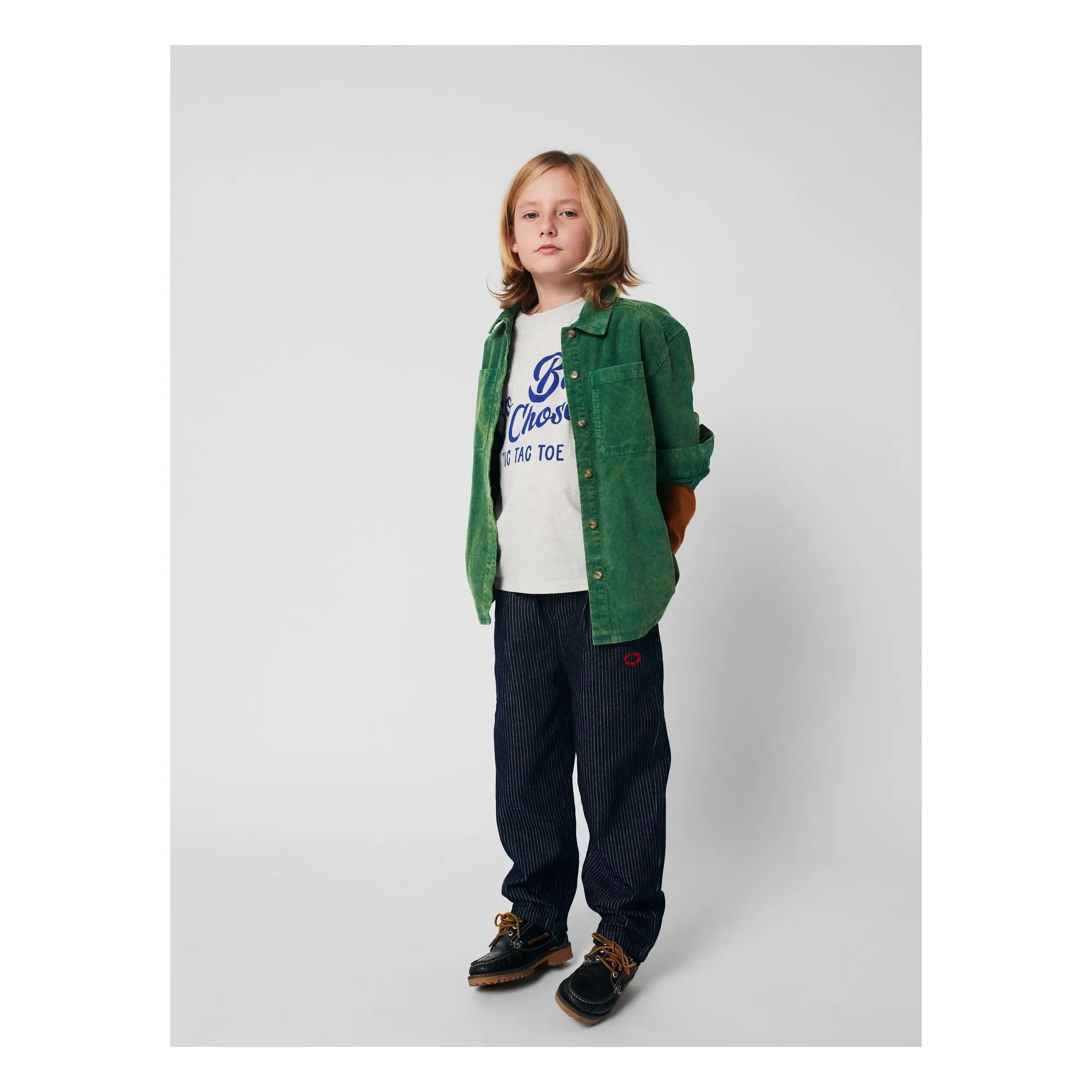Bobo Choses – Farbblock-T-Shirt Bobo Choses Bio-Baumwolle | Melange-Grau