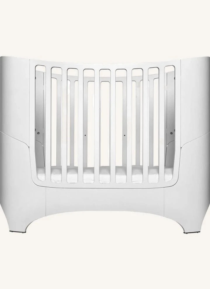 Leander - Dönüştürülebilir Oval Karyola, Comfort+7 Yatak ile Eksiksiz | Beyaz saten