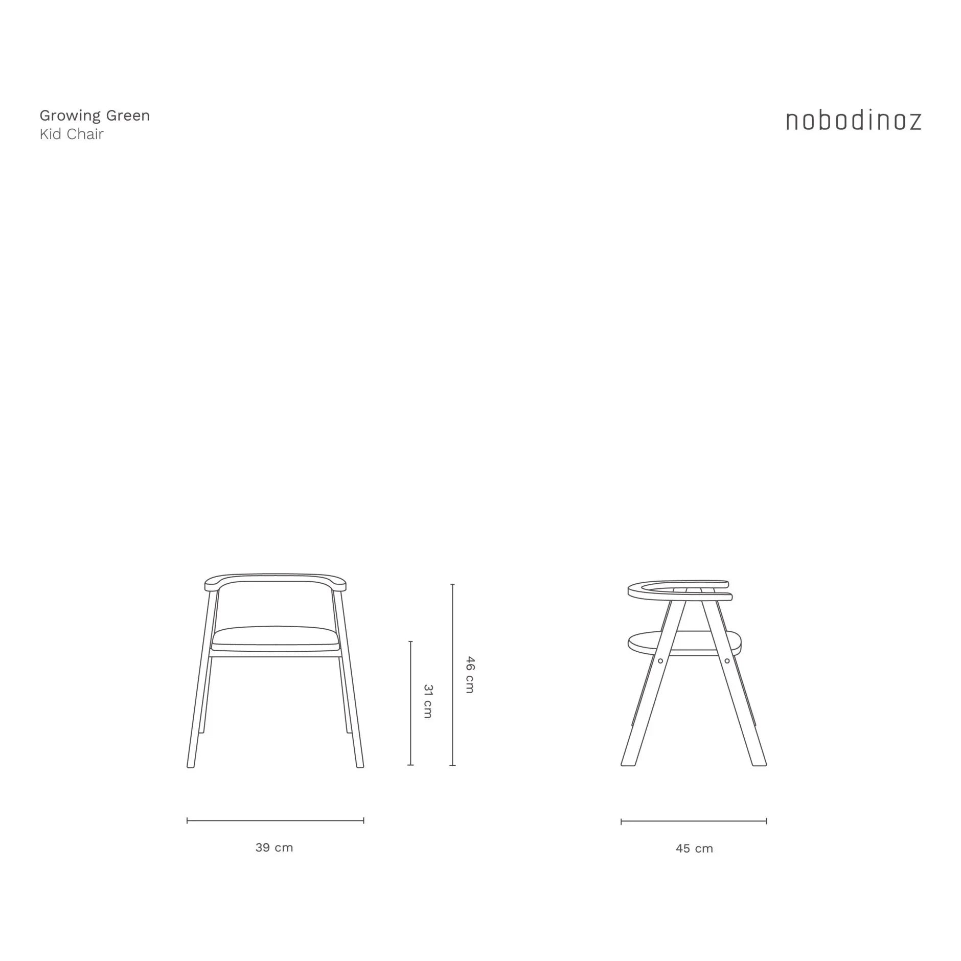 Nobodinoz - Wachsender Stuhl Grün | Blau