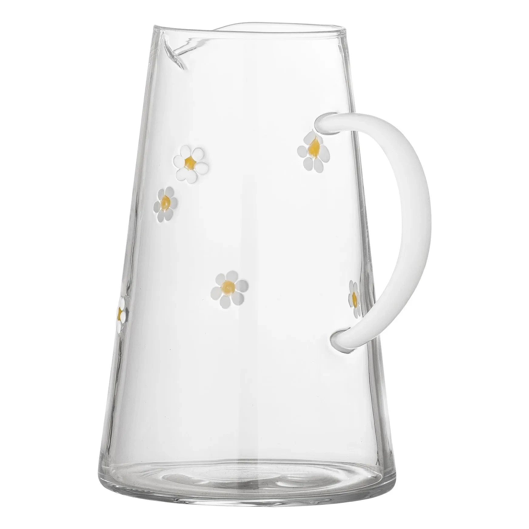 Bloomingville - Buzz Glaskaraffe mit Blumenmotiv