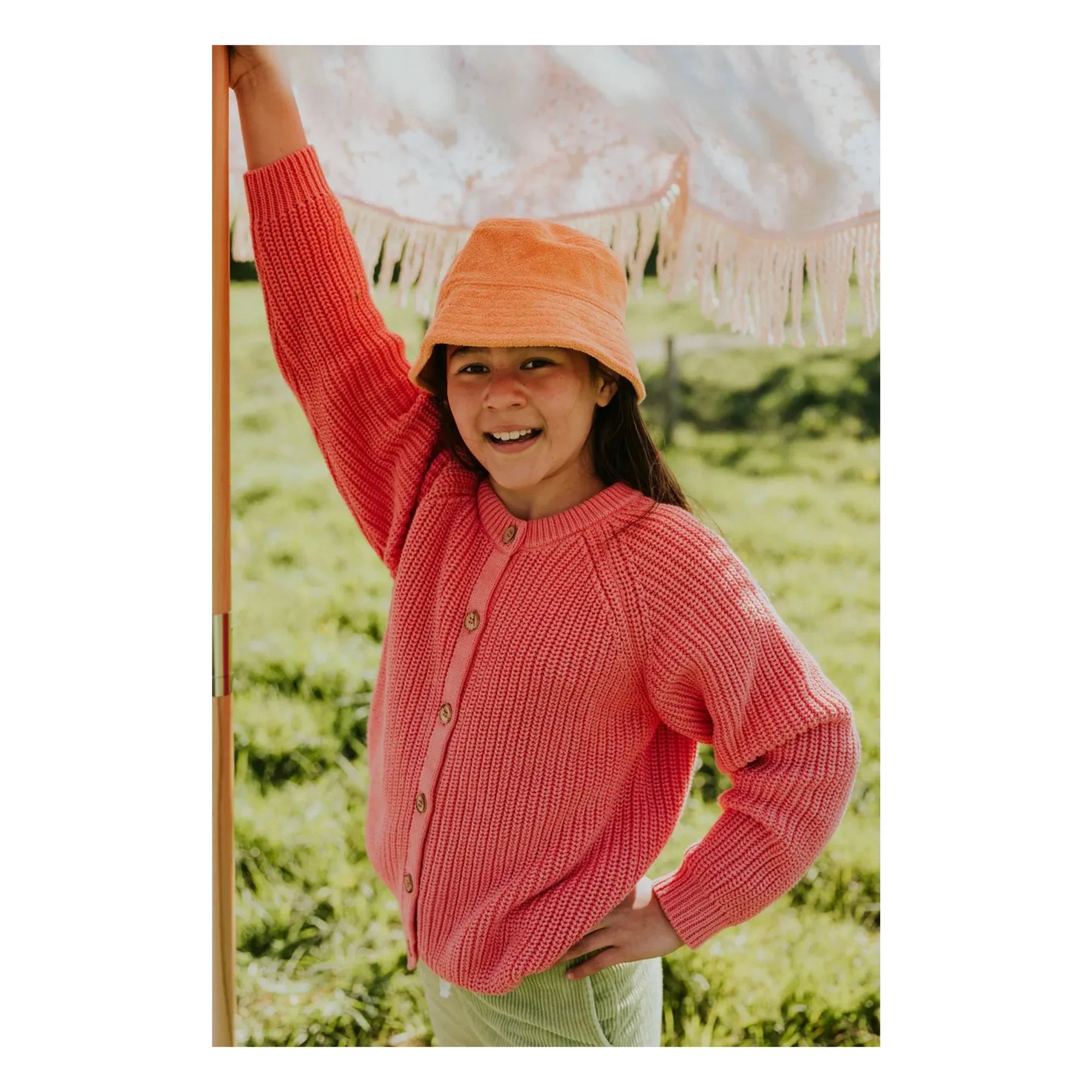 Yuki – Bio-Baumwoll-Raglan-Cardigan | Blush