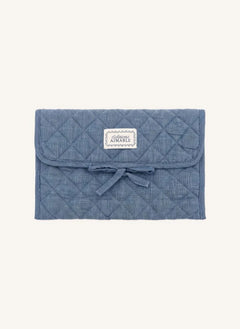 Editions Aimable - Palmyre Wickeltasche | Blaues Chambray