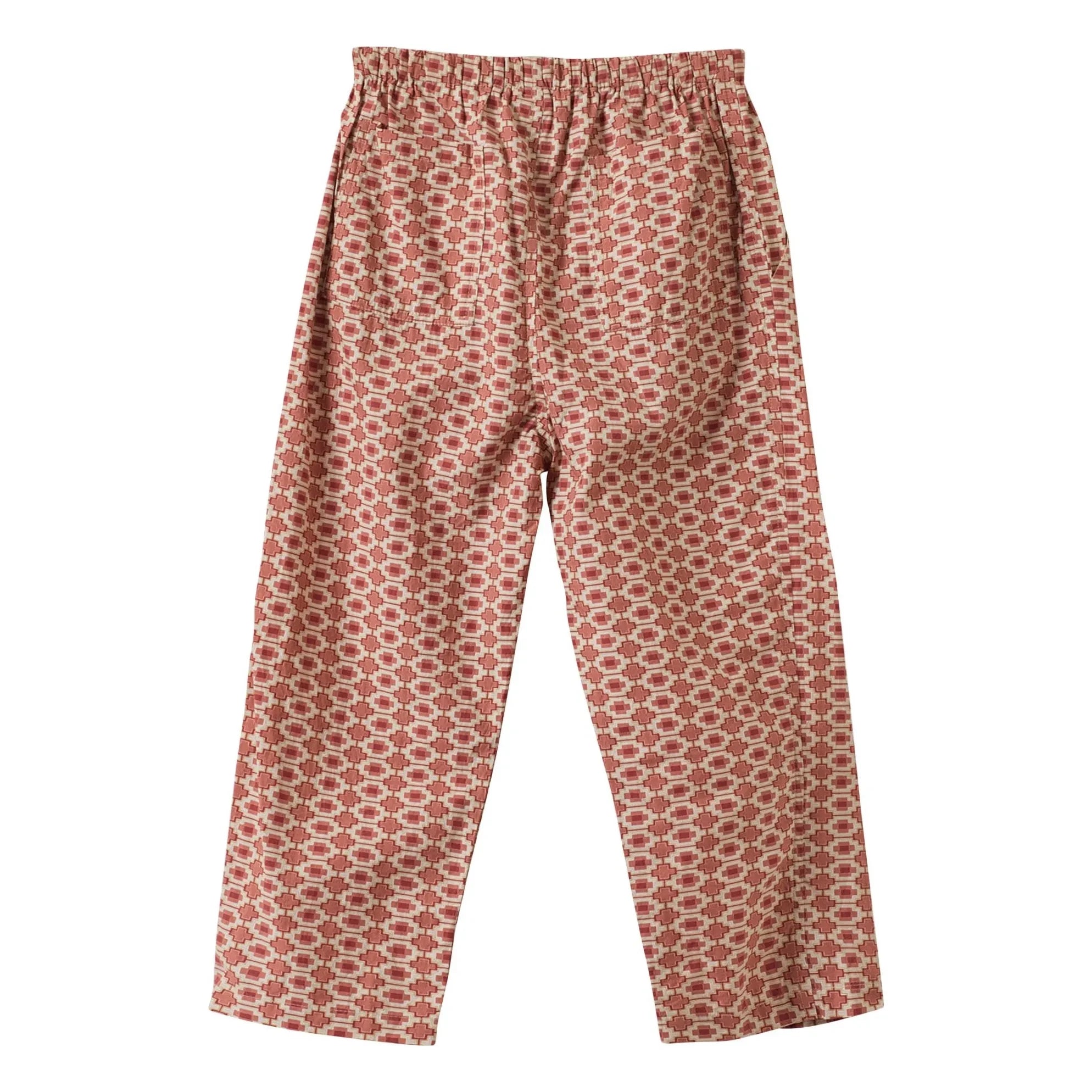 Caramel - Leda Geometrische Hose | Ziegelrot