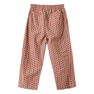 Caramel - Leda Geometrische Hose | Ziegelrot