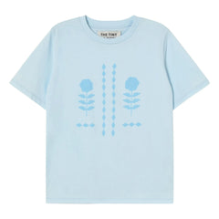 The Tiny Big Sister - Roses Bio-Baumwolle T-Shirt | Blau