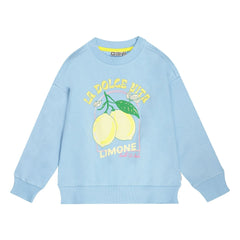 Tumble N'Dry - Oversize-Sweatshirt Vital Citrons Bio-Baumwolle | Hellblau