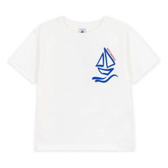 Petit Bateau - Ample Bateau Organik Pamuklu Tişört | Beyaz