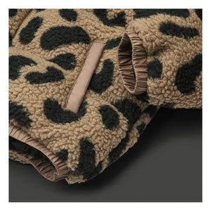 Liewood - Niko Sherpa-Jacke im Leopardenmuster aus recycelten Fasern | Braun