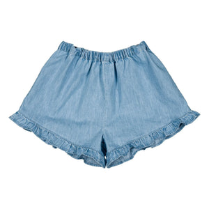 Louis Louise - Joséphine Chambray Rüschen-Shorts | Hellblau