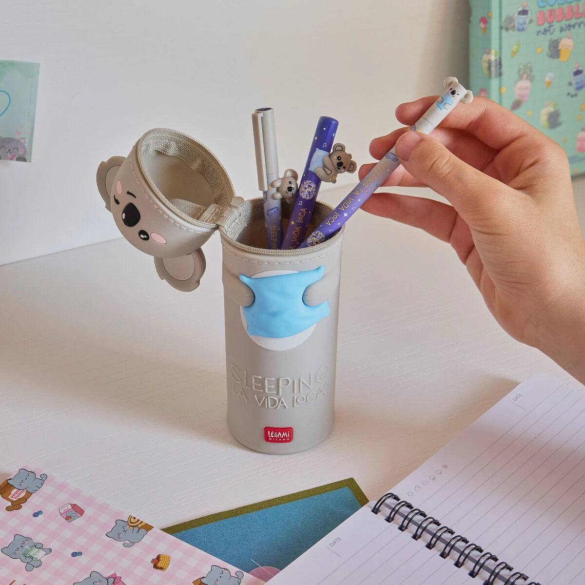 Legami - Koala "Sleeping la Vida Loca" 2-in-1 Silikon Stiftebox - Kawaii