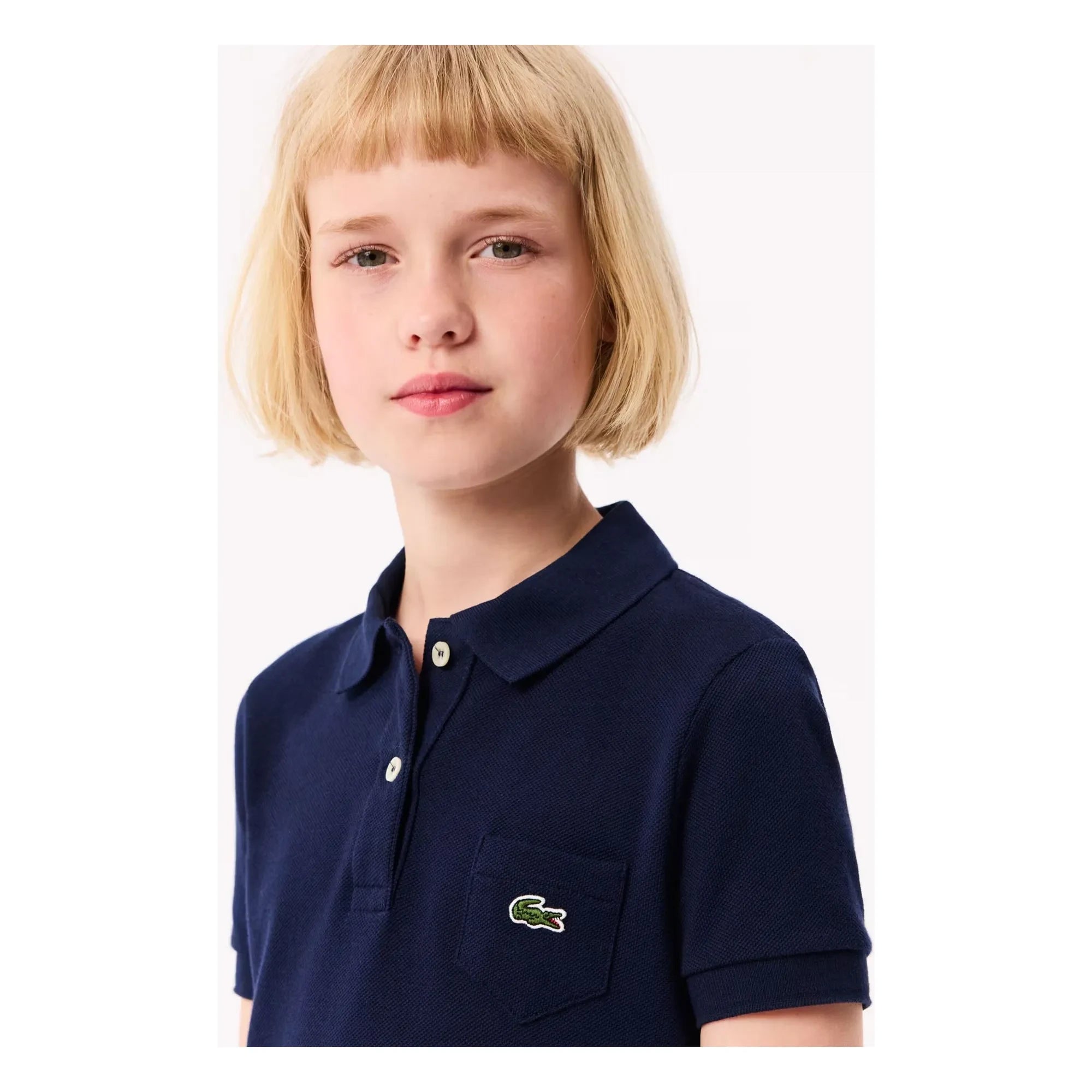 Lacoste – Polokleid aus Bio-Baumwolle | Marineblau