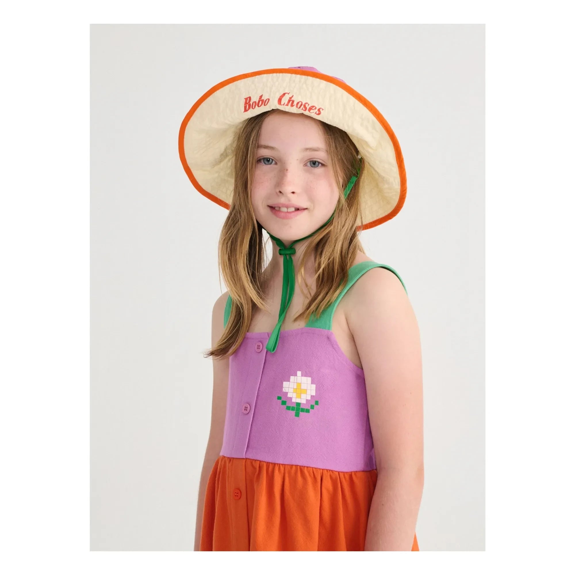 Bobo Choses - Farbblock Kleid aus Bio-Baumwolle | Orange