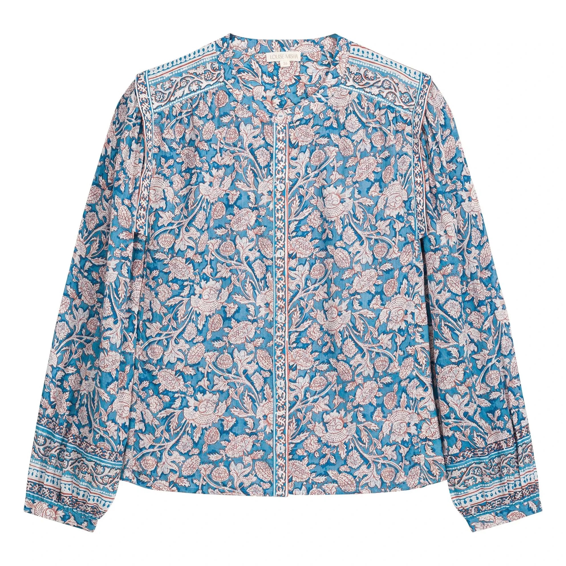 Louise Misha - Jane Bio-Baumwollbluse | Blau