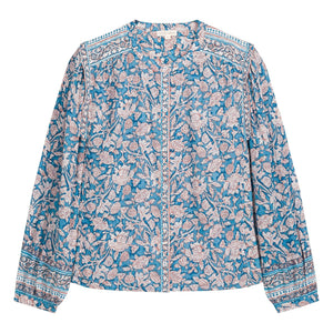 Louise Misha - Jane Bio-Baumwollbluse | Blau