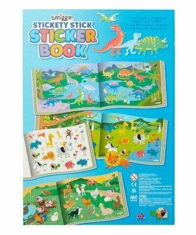 Smiggle - Yapışkanlı Çubuk Çıkartma Kitabı-Dinossi