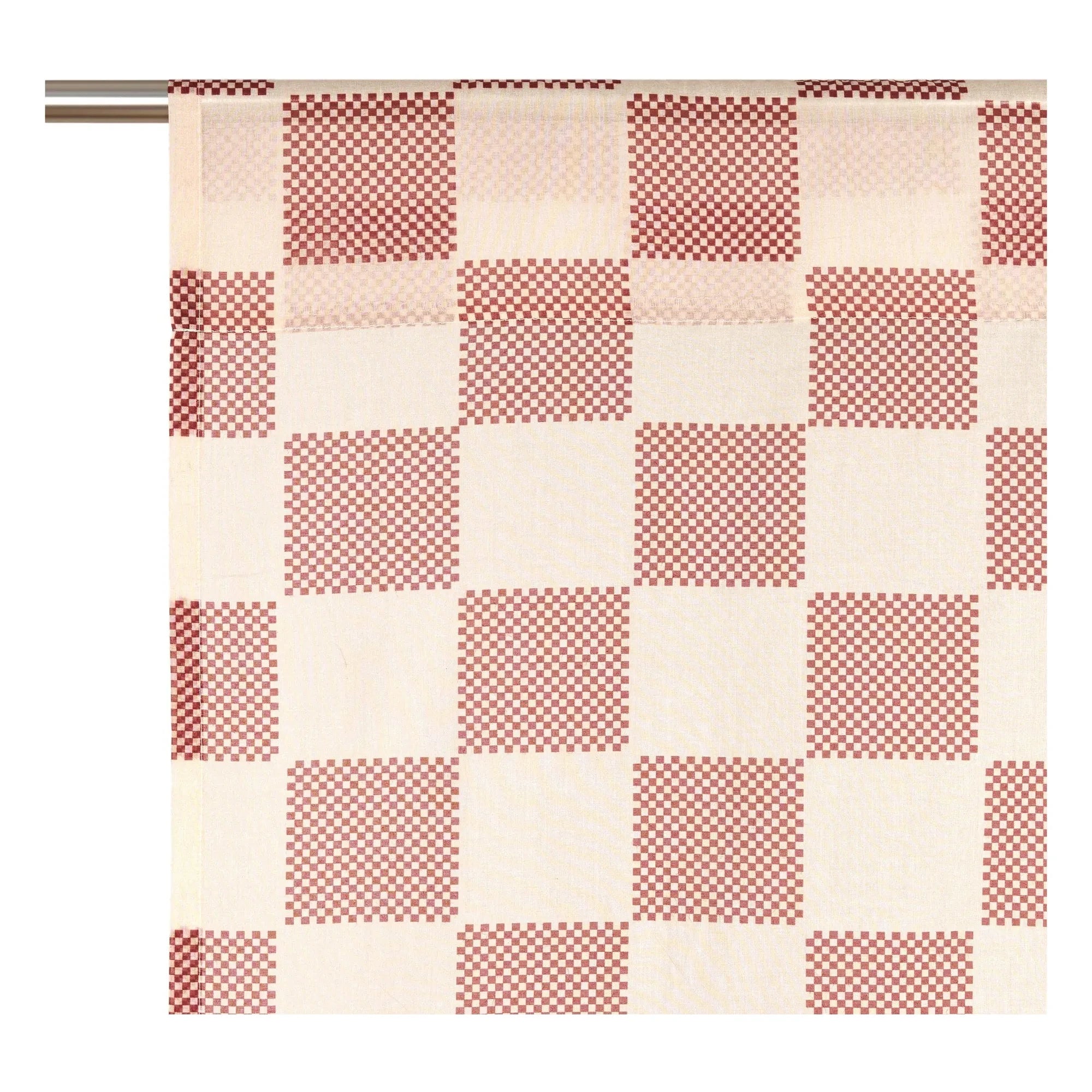 Nobodinoz - Wendy Stripes Baumwoll-Voile-Vorhang | Rot