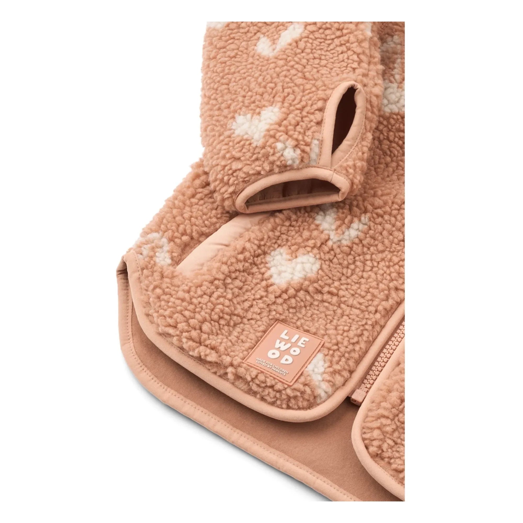 Liewood - Nolan Sherpa Jacke Recycelte Faser Herzen | Rosa