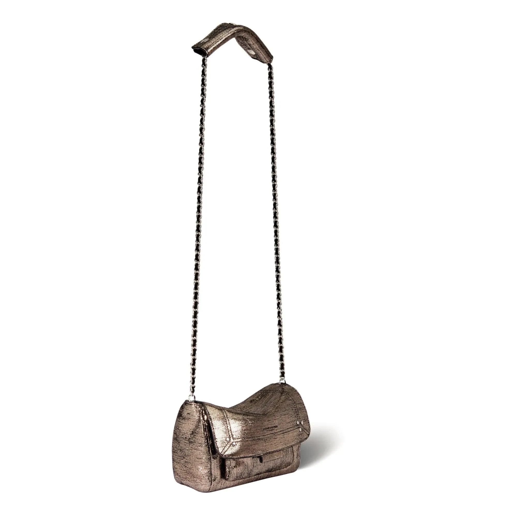 Jérôme Dreyfuss - Lulu S Lamé Tasche | Champagner
