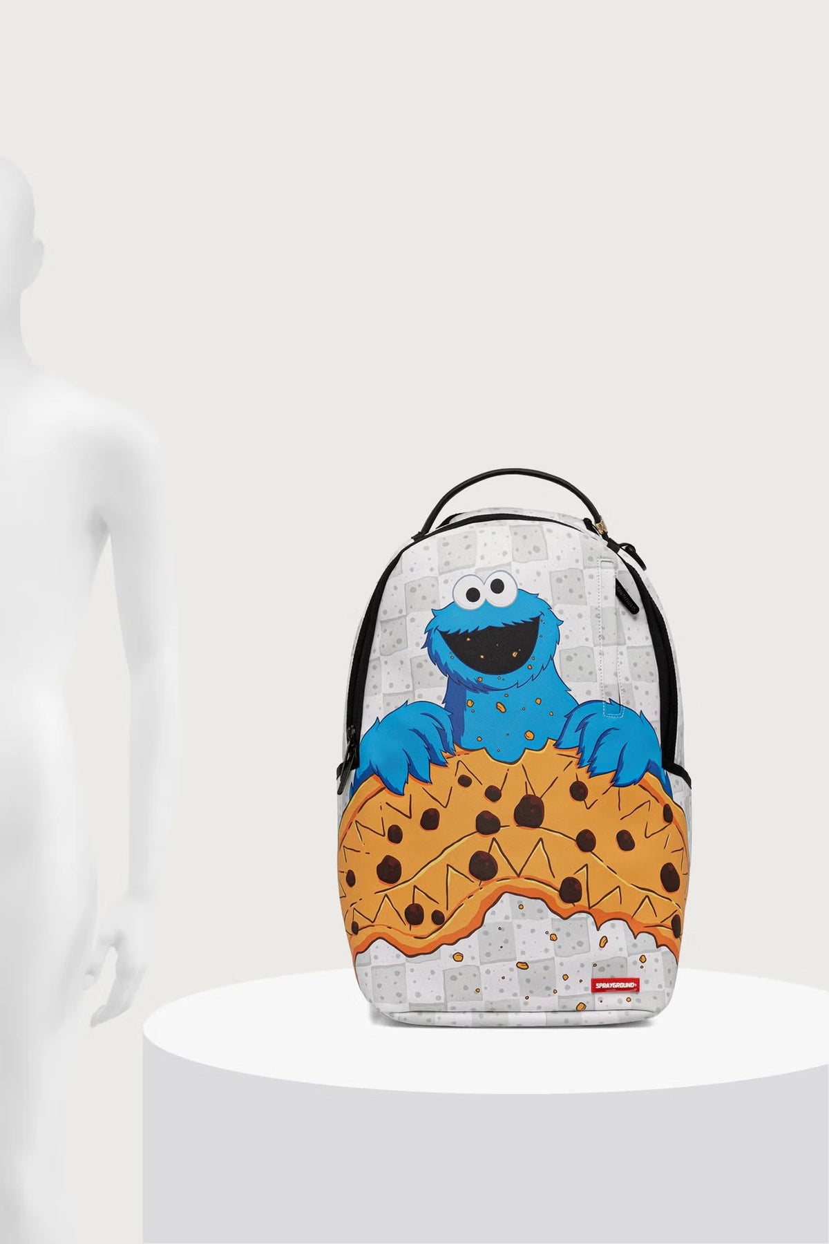 Sprayground - Susam Sokağı Kurabiye Canavarı Beyaz Sırt Çantası 910B9124NSZ