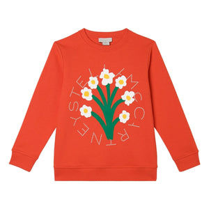 Stella McCartney Kids – Sweat Blumenstrauß | Rot