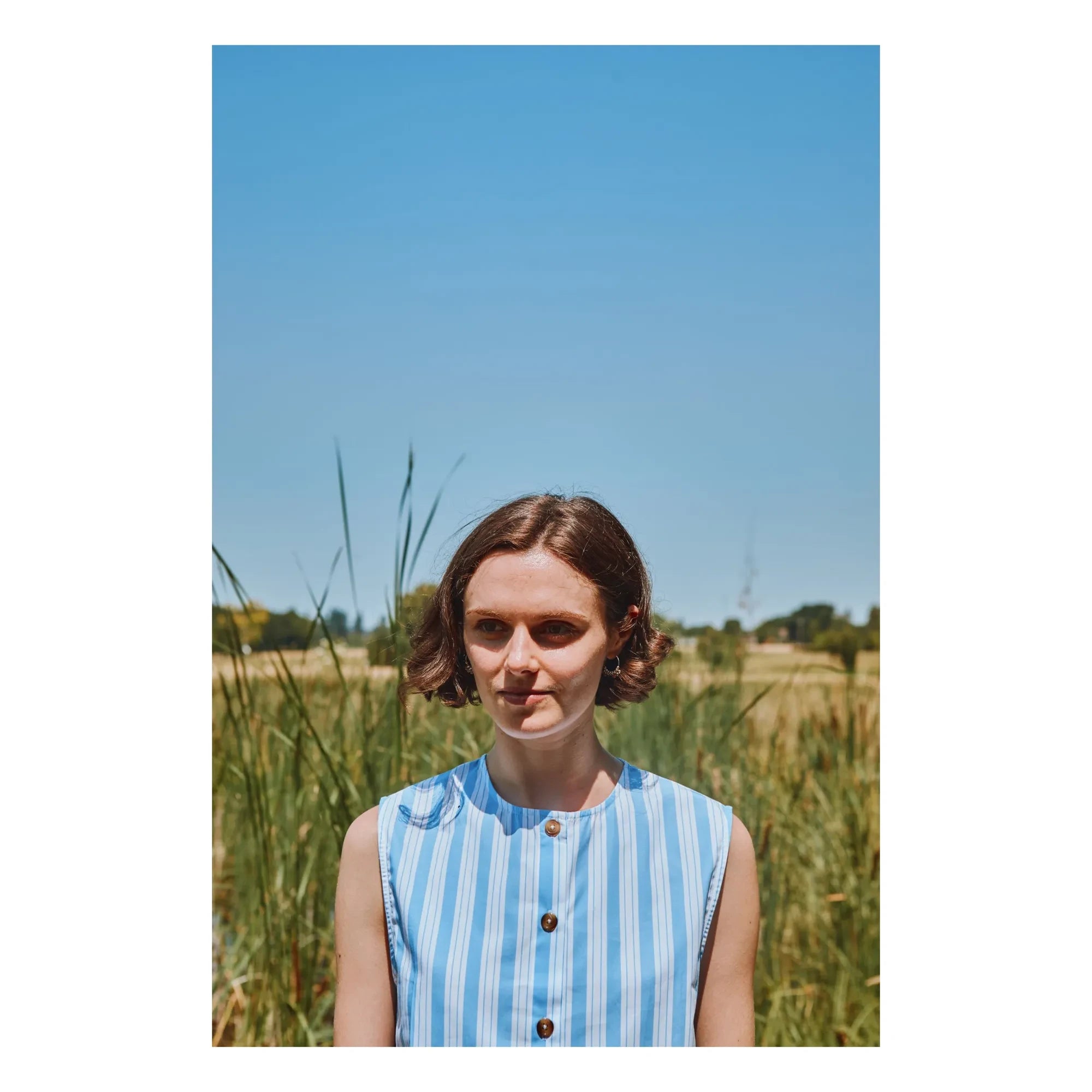 Poudre Organic - Gestreifte Vanille-Bluse | Blau