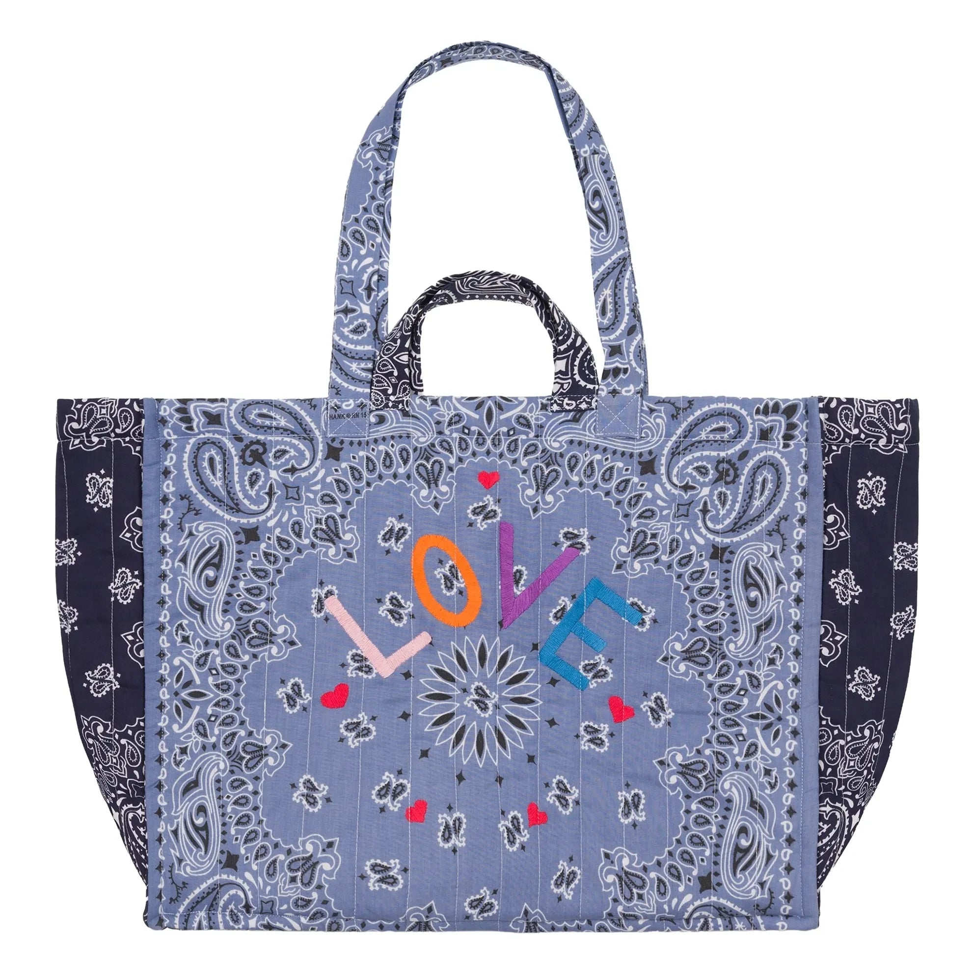 Call it by your name - Matelassé Love Maxi-Tasche | Blau