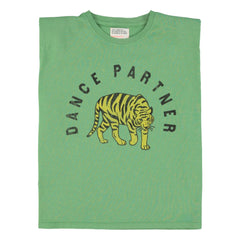 Sisters Department – Alicia Pamuk-T-Shirt mit Epauletten | Grün