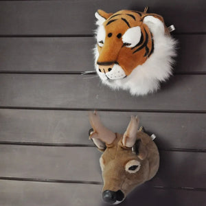 Wild & Soft - Tiger Head Wandhaken | Hellbraun