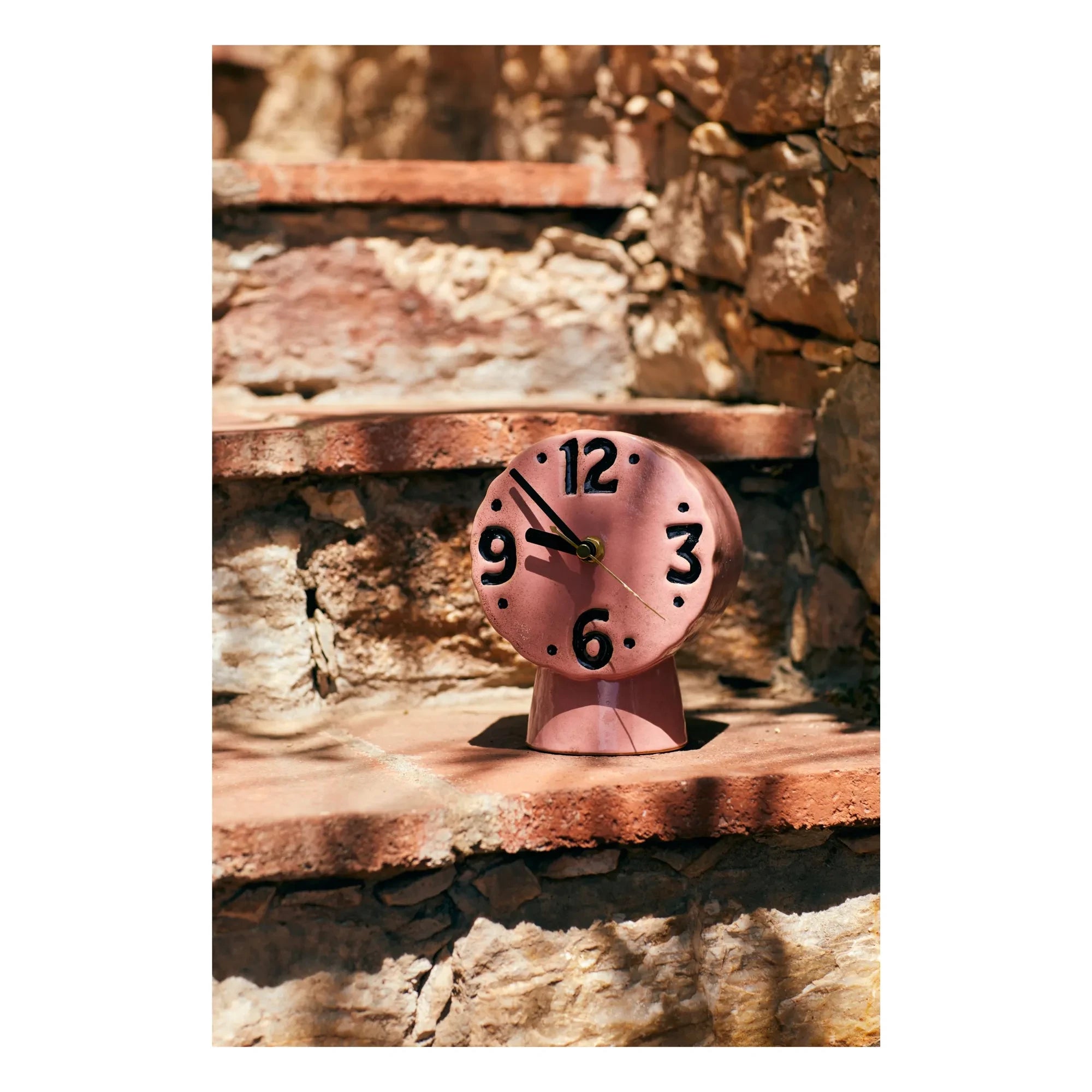 HKliving - Retro-Keramik-Uhr | Rosa