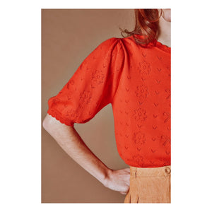 Emile et Ida - Pullover mit Ajourmuster aus Bio-Baumwolle | Poppy