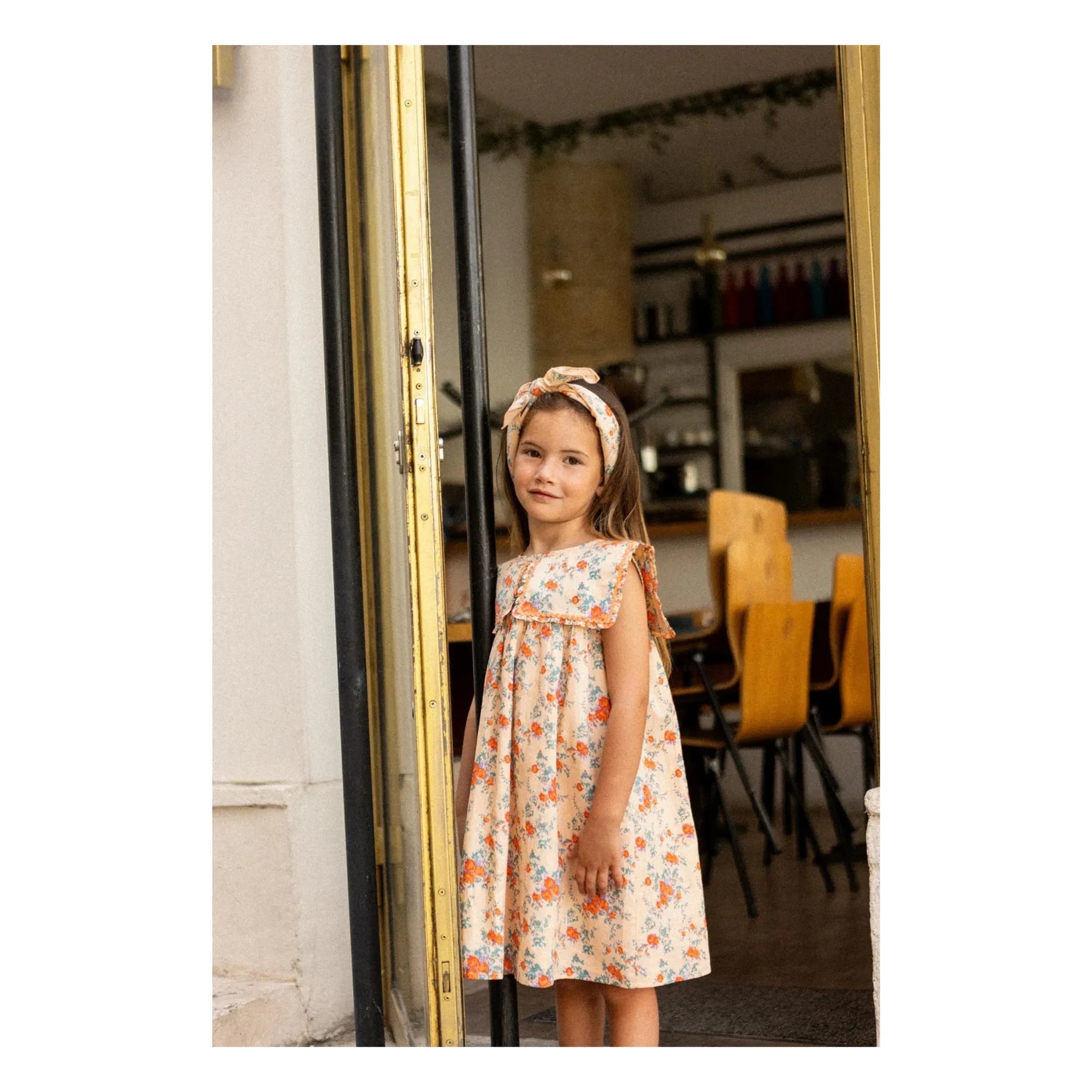 Louis Louise - Beige rosa gemusterter Schal