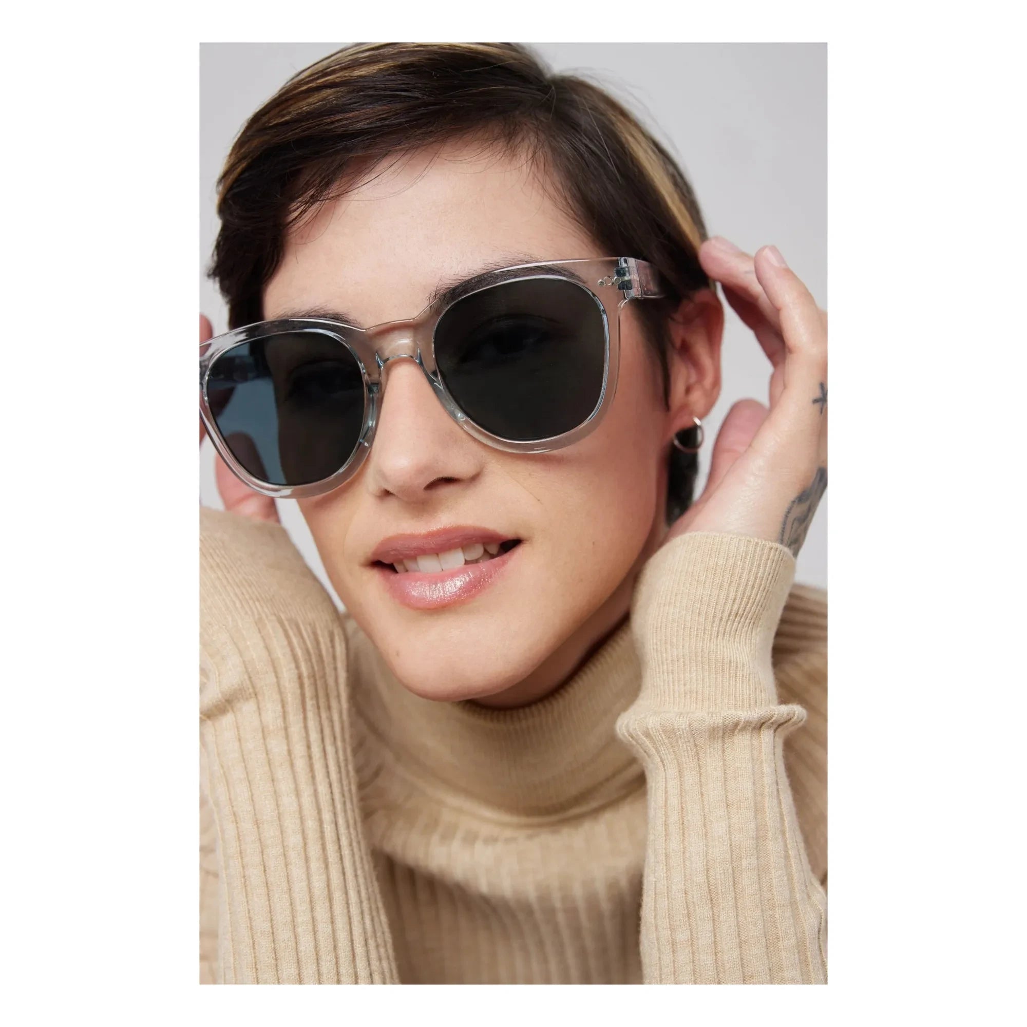 IZIPIZI - Sonnenbrille #N Oversize | Hellblau